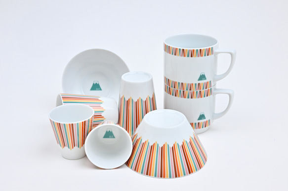 富士山モチーフ　カップ（ＨＬ）　レトロ 3枚目の画像