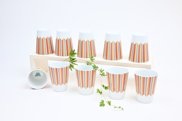 富士山モチーフ　カップ（ＨＬ）　レトロ 1枚目の画像