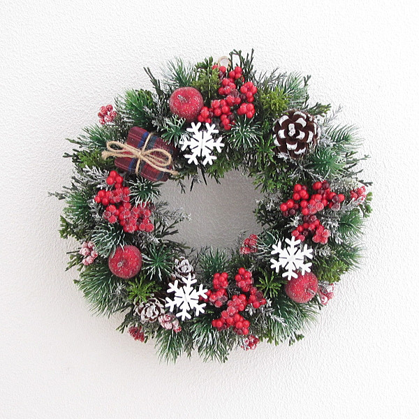 スノーチップ・ベリー・ギフトbox・木の実入りクリスマスリース