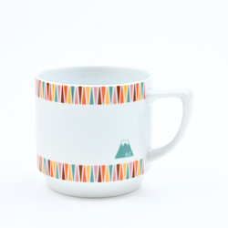 富士山モチーフ　マグカップ　レトロ 2枚目の画像