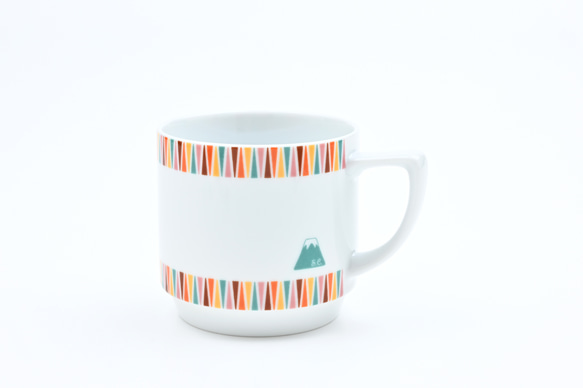 富士山モチーフ　マグカップ　レトロ 2枚目の画像