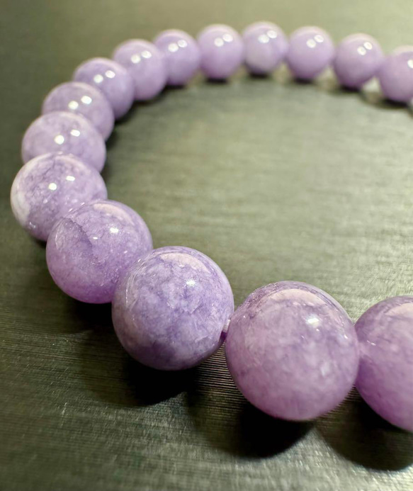 パープルヒスイ 翡翠 8mm 天然石 ブレスレット ブレスレット LUNASTONE
