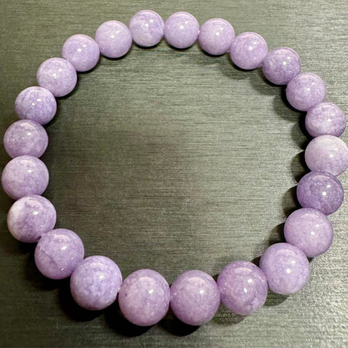 パープルヒスイ 翡翠 8mm 天然石 ブレスレット ブレスレット LUNASTONE