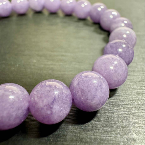 【はくとん( 'ω')ŧ‹\"ŧ‹\"】紫陽花翡翠のゴムブレス はくとん( 'ω')ŧ‹ ŧ‹ 様専用】紫陽花翡翠のゴムブレス