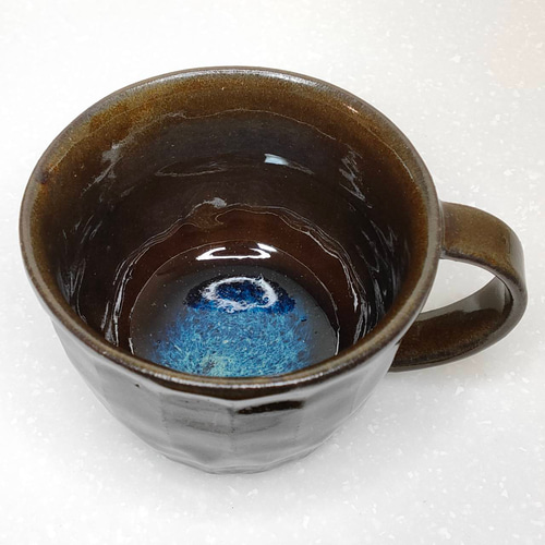 コーヒーカップ ダークブラウン 陶器 軽い マグカップ 山猫軒 通販