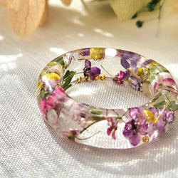 アリッサム タイム カントリーガーデン レジンリング 春 サイズ9から17