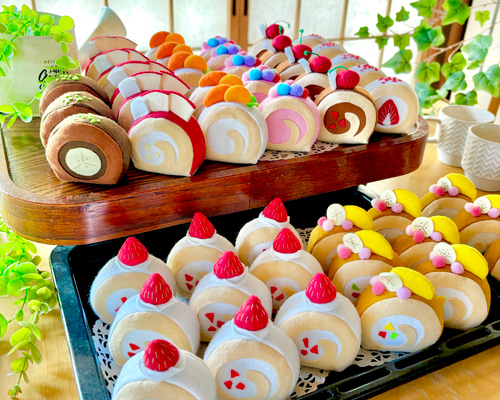 ロールケーキ専門店です♪おままごと☆フェルトのロールケーキ屋さん 8