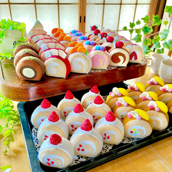 ロールケーキ専門店です♪おままごと☆フェルトのロールケーキ屋さん 8