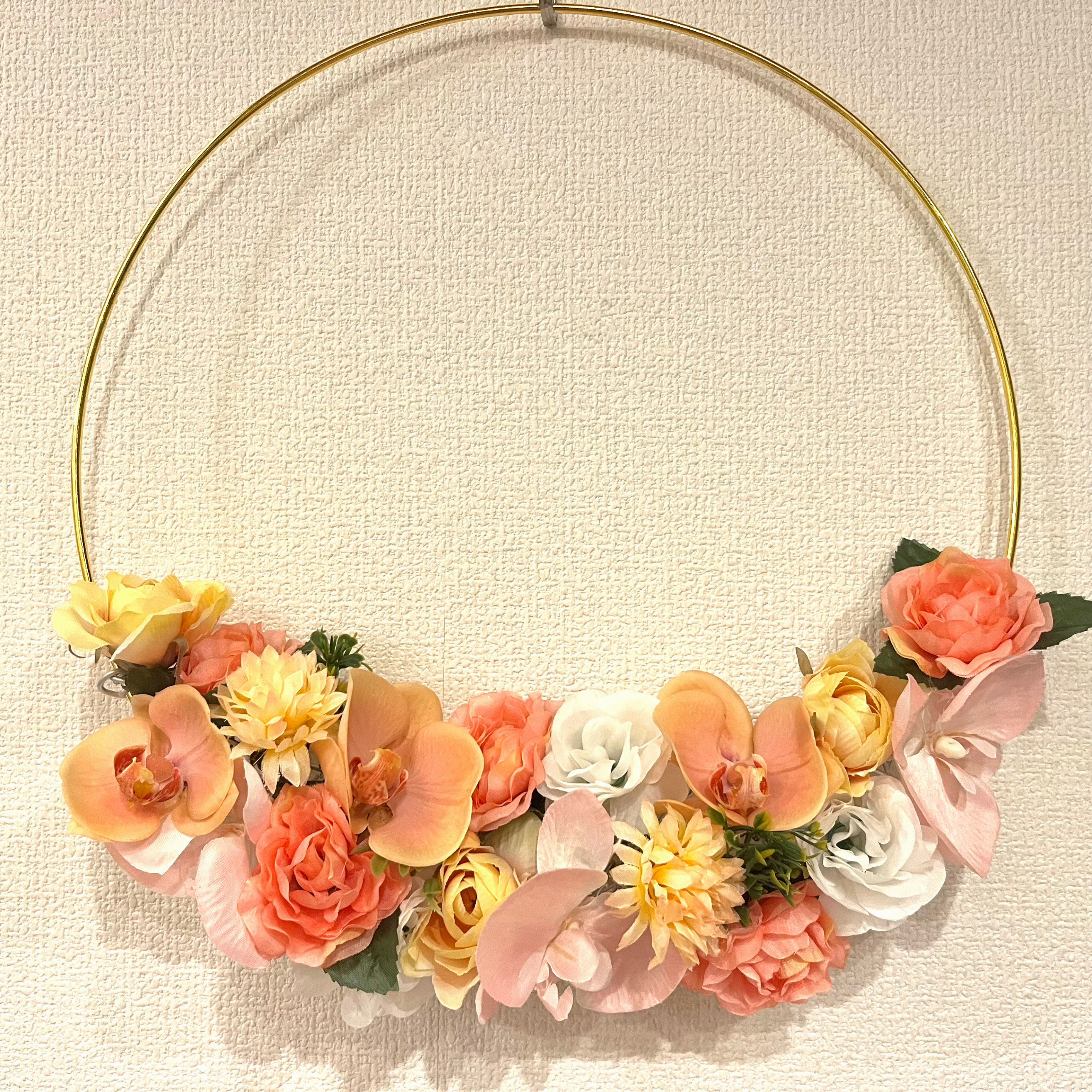 ♦︎送料無料♦︎ フープブーケ　ブートニア付き　インテリアにも♪
