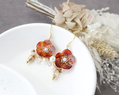 #862 再販 べっ甲 シルバー 3連 ハンドメイド ピアス イヤリング 862 再販 べっ甲 シルバー 3連 ハンドメイド ピアス イヤリング 862