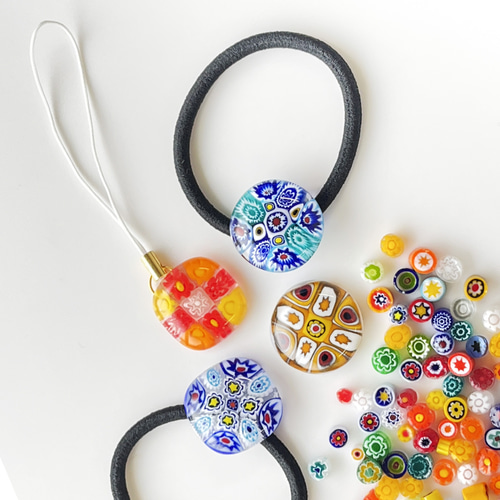 ベネチアンガラス　３点セット GW割引！ベネチアンアクセサリー作り体験キット ご自宅で手軽にガラス