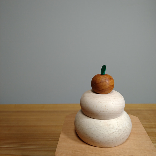 木製鏡餅　三宝付き　170 木製鏡餅 三宝付き 170 木製面 木製ペン