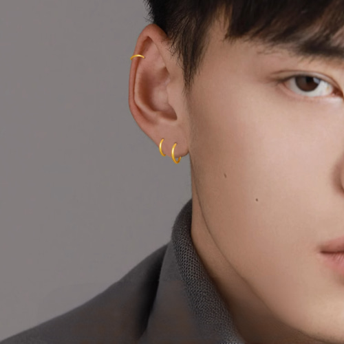 KAIKO フープピアス両耳 GOLD K24 Pure Gold Foop EarringsⅡ◇純金フープピアスⅡ◇片耳分