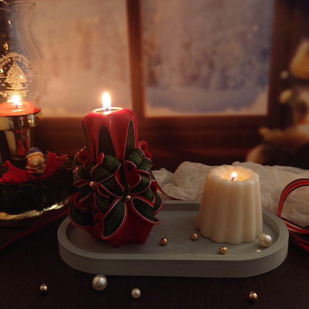 Christmasキャンドル　ストーリーが生まれる特別なギフト　赤
