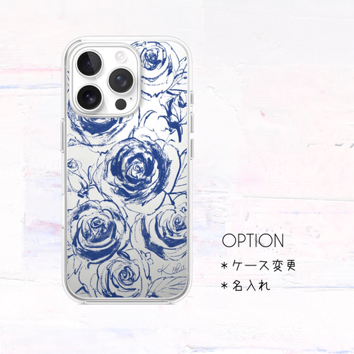 全機種 スマホケース スマホカバー クリア iPhone Android ローズ柄