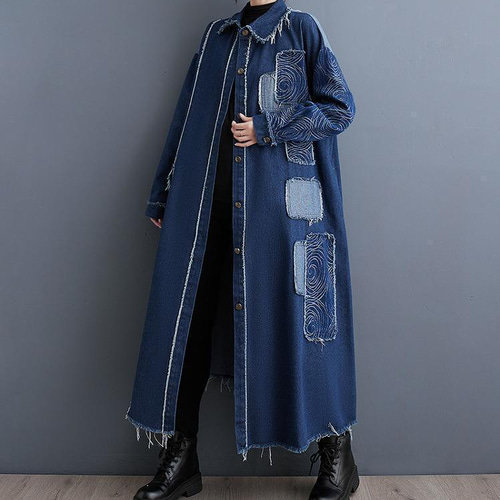 ROSE BUD デニム ロングコート レディース Fサイズ d66d0248530ff41518b8d5f76096e2