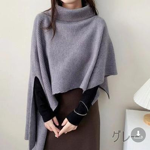 大きいサイズ レディース ニット ポンチョ ケープ 春 秋冬 新品 大きいサイズ レディース ニット ポンチョ ケープ 春 秋冬 新品