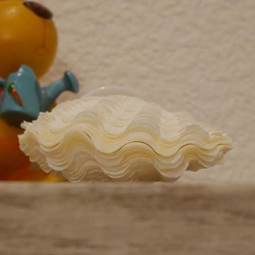 シャコ貝のルームランプ 宮古島産 極小 シャコ貝ランプ LEDライト内臓の台座付き 極小