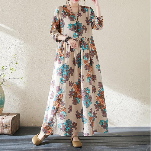 大きいサイズ レディース ワンピース　花柄　春夏 秋 新品 半袖 GOLDJAPAN 大きいサイズ レディース ワンピース ロング 半袖