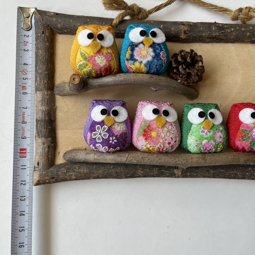 手作り ふくろう 福七色福フクロウ オリジナル品 現品限り 贈り物
