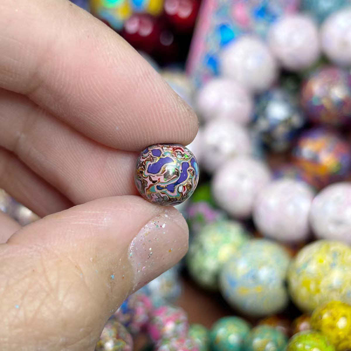 ハンドメイド ブレスレット バングル 漆器 漆塗り リストバンド 古代の技術 紫檀 螺鈿 オパール 誕生日 周年記念日