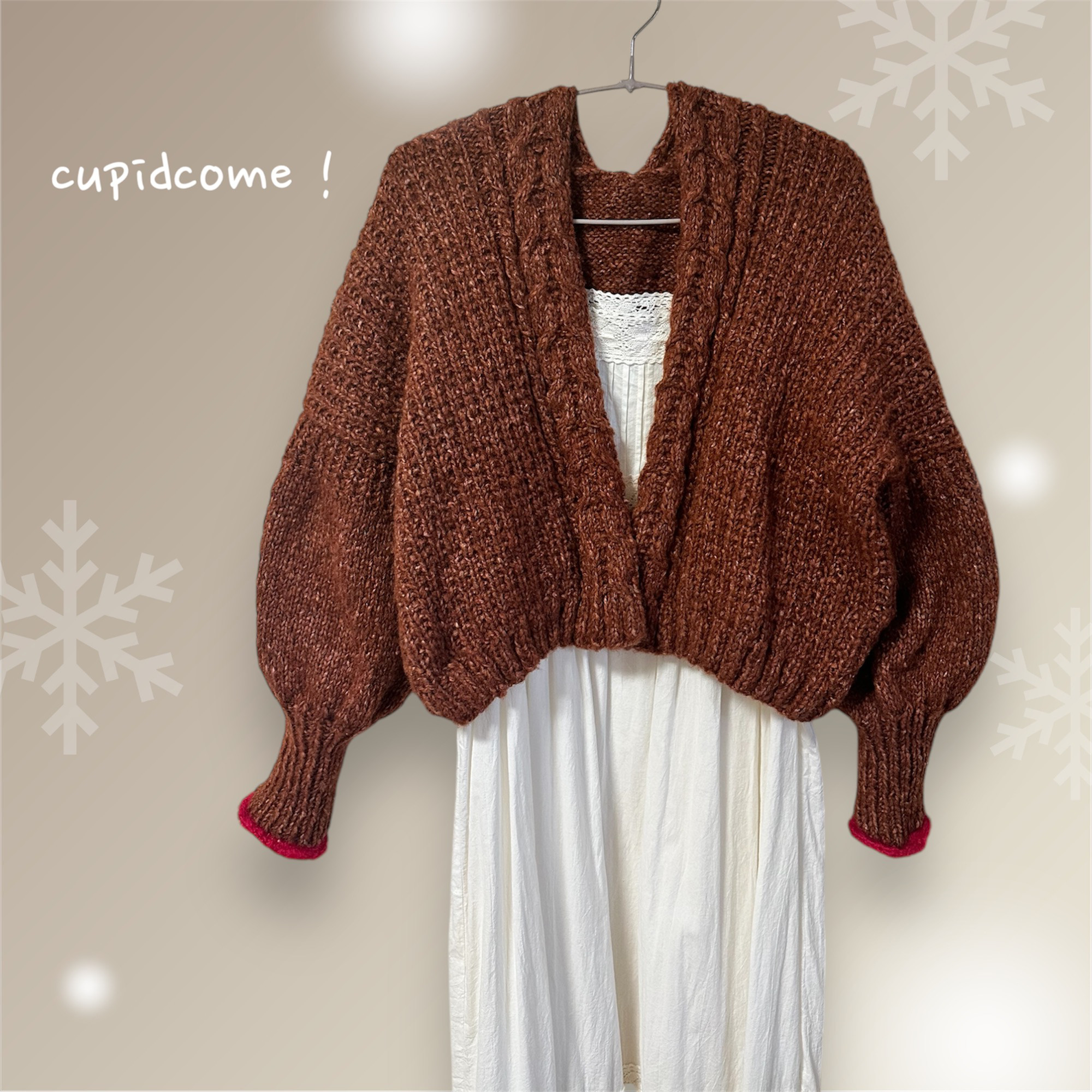 No.210 後ろリボンのふわぽわカーディガンショート丈【⭐︎再販⭐︎受注制作】 9,728円