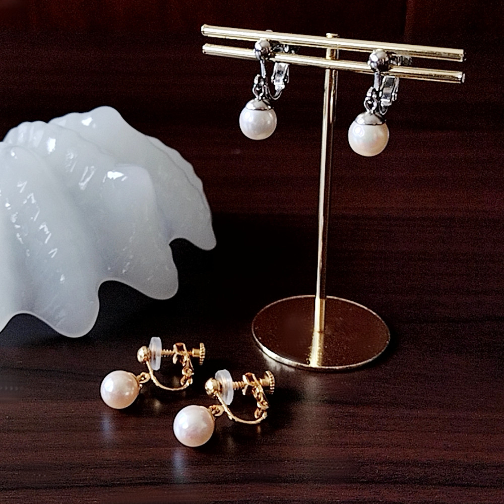 【日本産あこや真珠】7～7.9ｍｍ　揺れるイヤリング　6月誕生石　入学・卒業式　冠婚葬祭に　【送料無料】