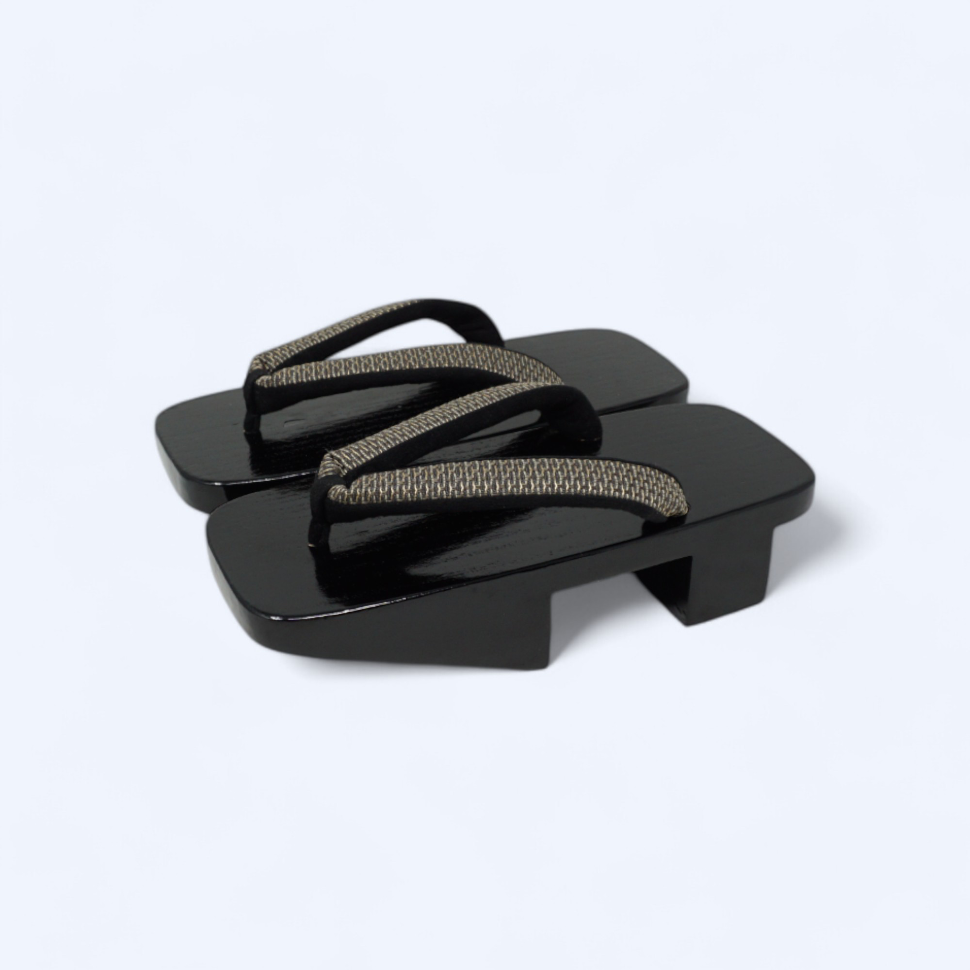 男性下駄 黒サバキ 千両下駄