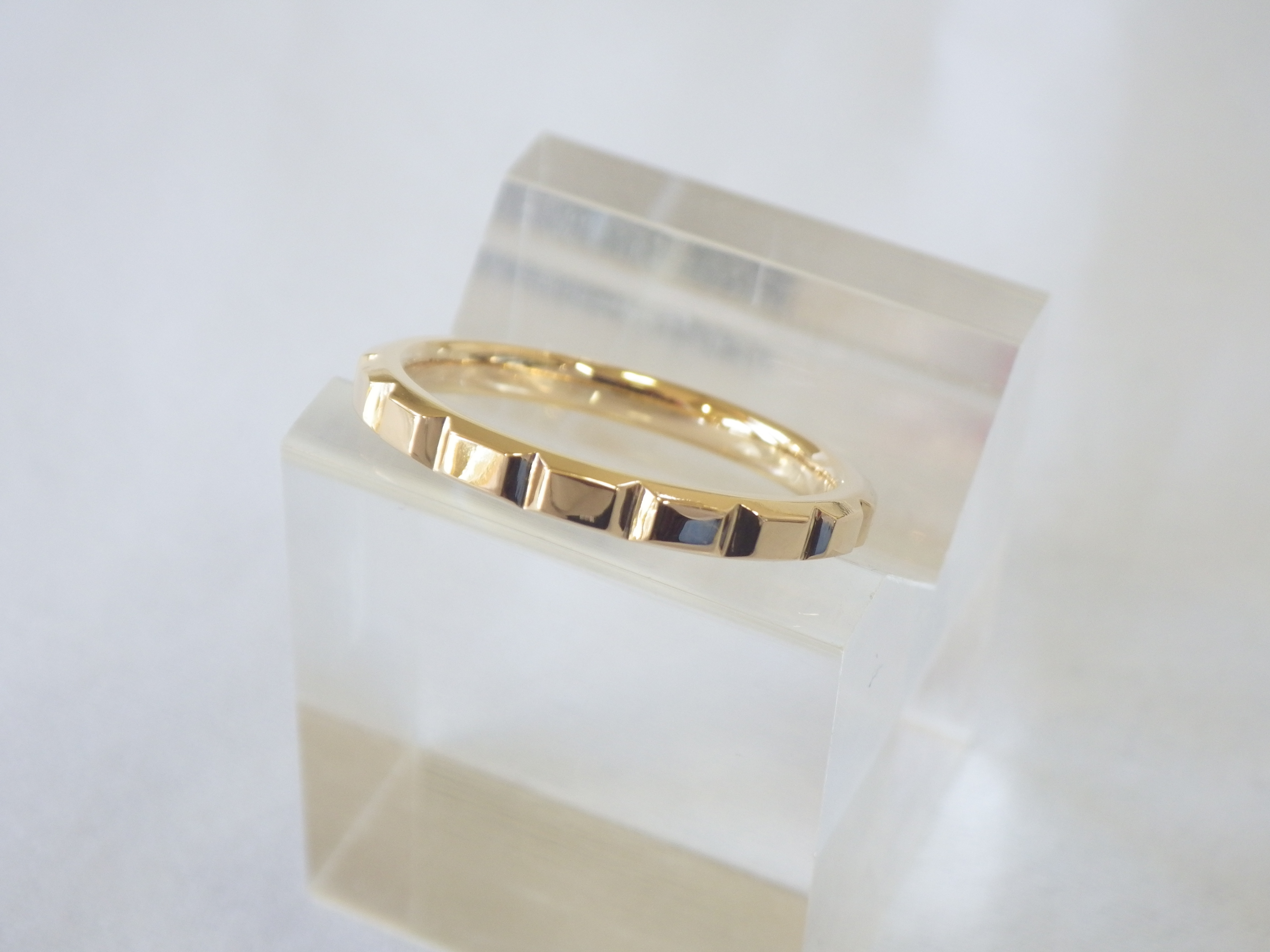 K18YG　板チョコリング