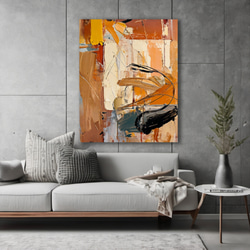 フレーム付絵画　抽象画　80×72センチ　インテリア　ディスプレイ　② フレーム付絵画 抽象画 80×72センチ インテリア ディスプレイ ②