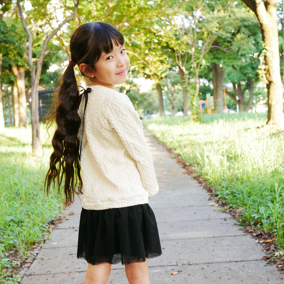 アランニット×チュールスカートワンピース 80〜120cm 子供服 Baby&Kids 