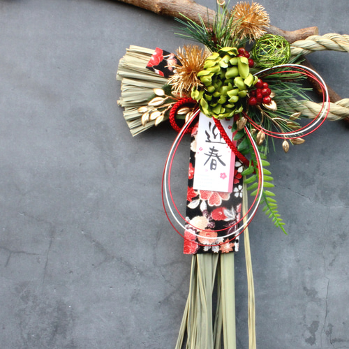 新作☆本しめ縄幸せモダンお正月しめ縄飾りリース しめ縄・しめ飾り