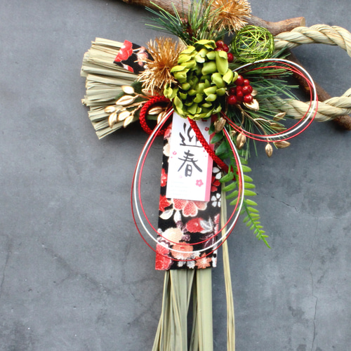 新作☆本しめ縄幸せモダンお正月しめ縄飾りリース しめ縄・しめ飾り