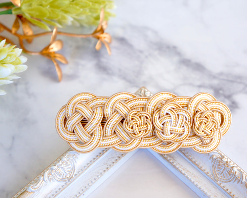 No.233 水引 髪飾り バレッタ ヘアクリップ 水引 - バレッタ・ヘアクリップの人気通販 | minne byGMOペパボ