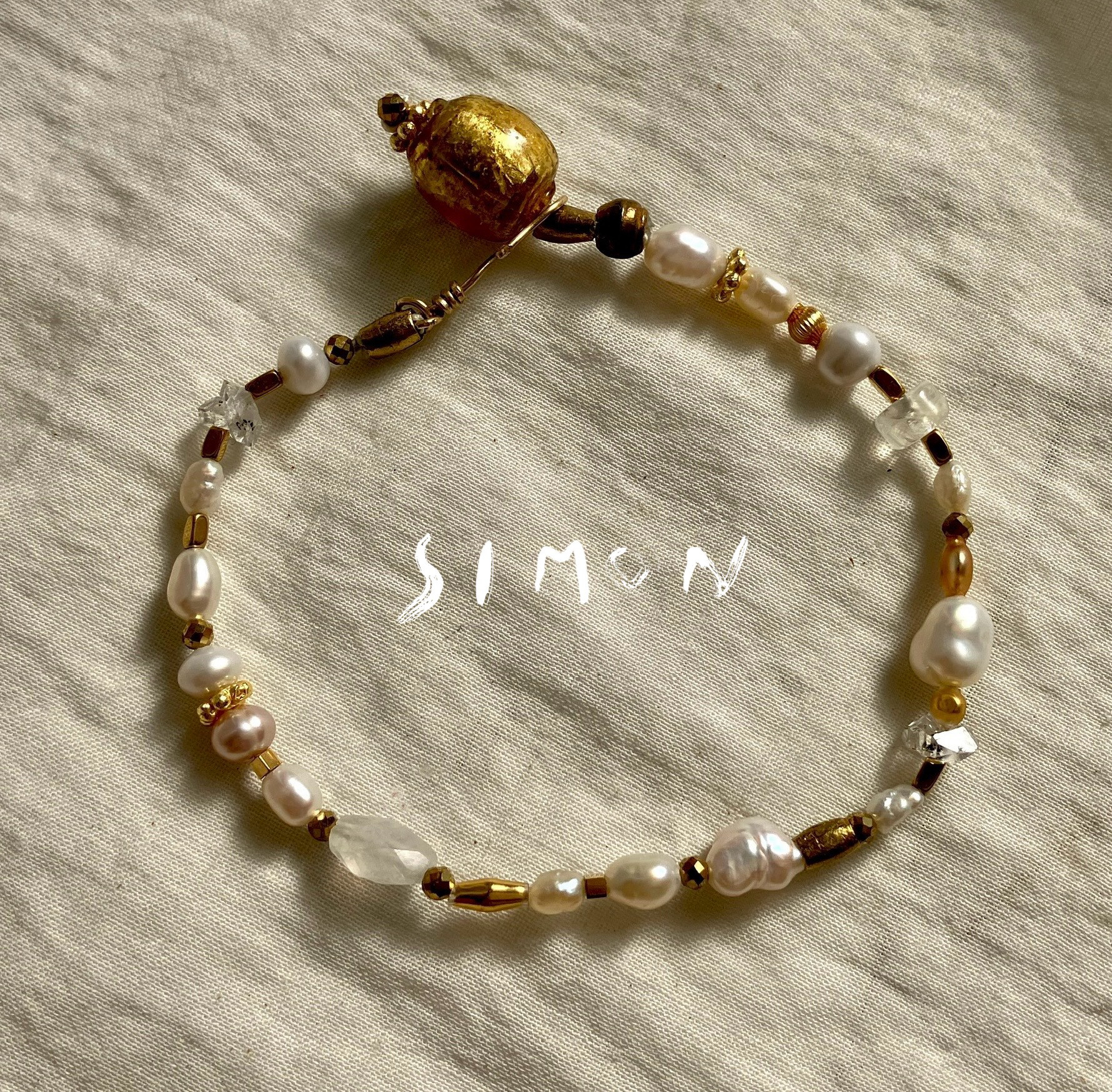 Venus　金星　K14gf金具ブレスレット　１点もの