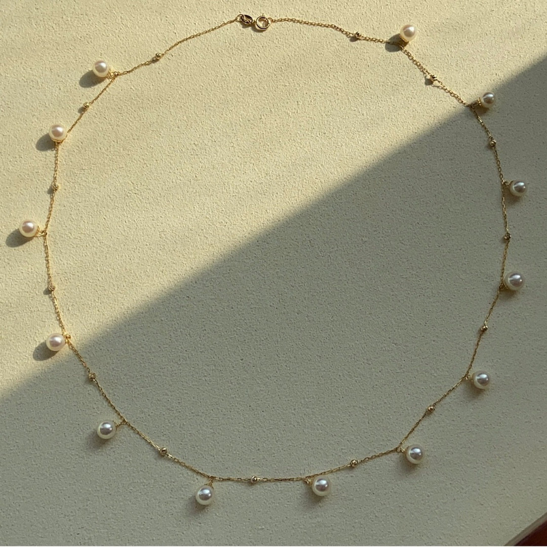 【高級】淡水真珠　一連ネックレスk18