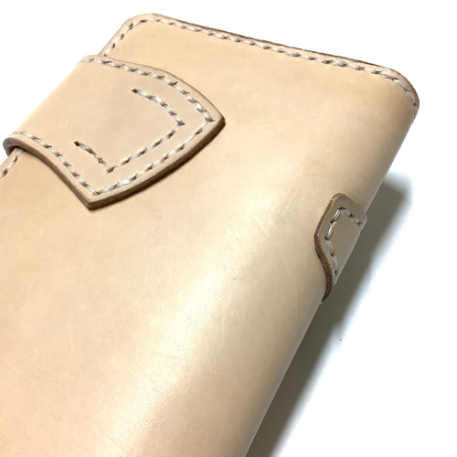 【もあな】本革 総手縫い レザーウォレット サドルミドルウォレット Aタイプ ミドルサイズ ポケットサイズ