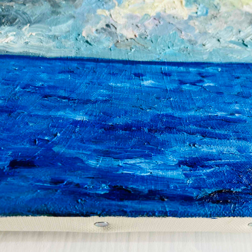油絵 絵画 宵の海【Ａ4】 油絵 絵画 【宵の海】【A4】 絵画 HR 通販 13363276｜Creema