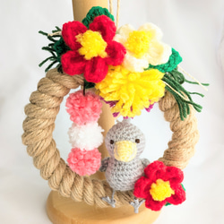 紫ブーケ 薔薇 ゆり デイジー 編み花束 ブーケ 毛糸 かぎ編み