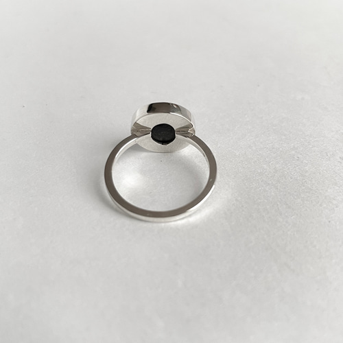 ☆十字スターの輝き☆ブラックスターダイオプサイトリング サイズ10号