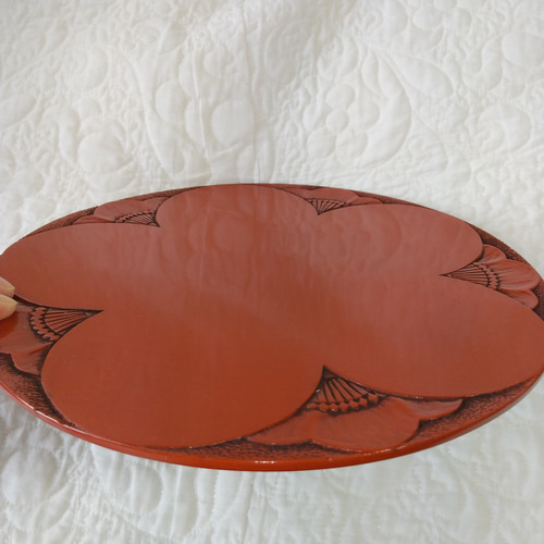 orion 骨董 火鉢 木製 漆 漆絵 梅の図 ＆ 丸木皿10枚 orion 骨董 火鉢 木製 漆 漆絵 梅の図 ＆ 丸木皿10枚