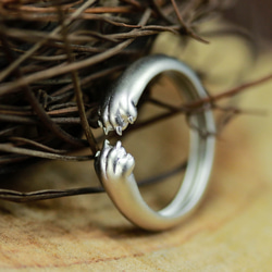 ゴリラシルバーリング、ダイヤモンド925シルバーリング