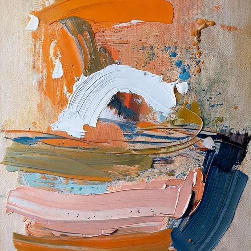 10080【フレームレス絵画】抽象画-油絵/吊り下げ画/店舗装飾画