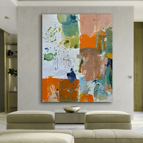 二つまとめて　風景画　抽象画 インテリア 油彩 額装 壁掛け インテリア 壁飾 楽天市場】800円OFFクーポン アートパネル 中華風 ポスター