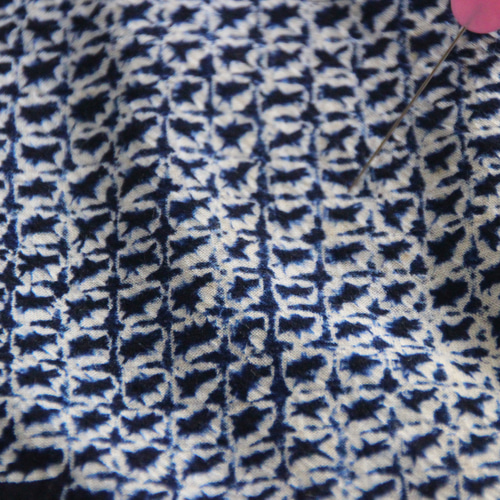 ◇アウトレット◇現代 有松鳴海絞 浴衣◇【濃紺他】縦縞とオリエンタル