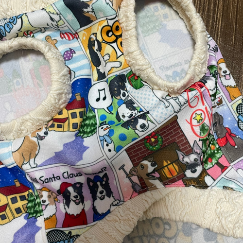 アメコミ風 犬さんたちのクリスマス タンクトップ ペットウエア 愛犬服