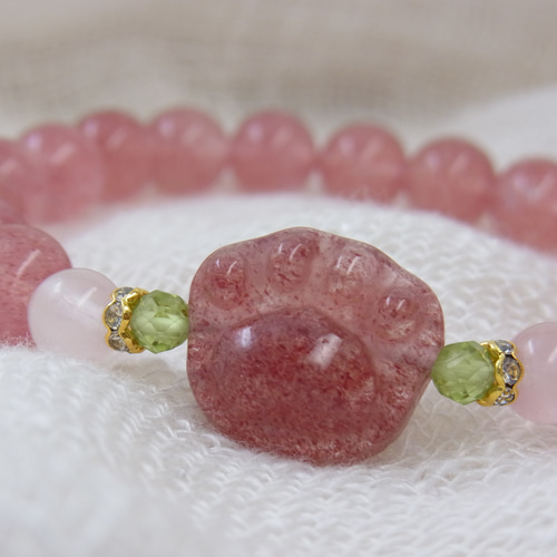 ♡ぷくぷく♡肉球♡ピンクエピドート♡アフリカン ストロベリー