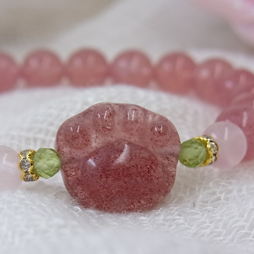 ♡ぷくぷく♡肉球♡ピンクエピドート♡アフリカン ストロベリー