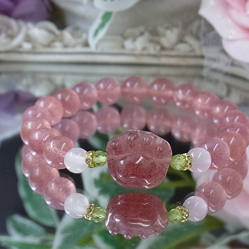 ♡ぷくぷく♡肉球♡ピンクエピドート♡アフリカン ストロベリー