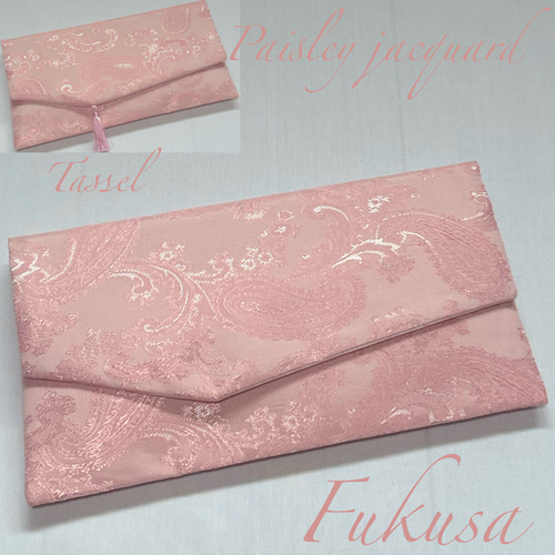 ペイズリー柄ジャガード織の袱紗（冠婚葬祭・和装・結婚式）フォーマル